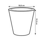 pure straight round 50cm blanco lino